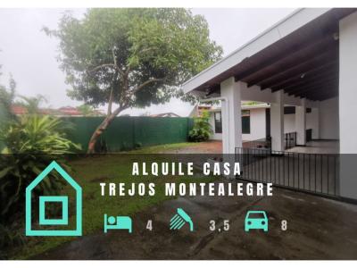 Alquile casa espaciosa en Trejos Montealegre con oficina, 340 mt2, 4 recamaras